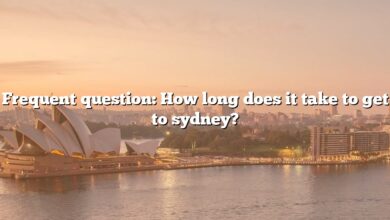 Frequent question: How long does it take to get to sydney?