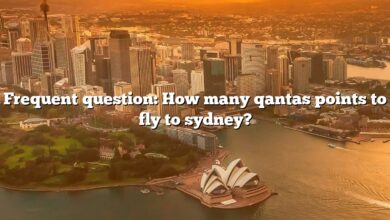 Frequent question: How many qantas points to fly to sydney?