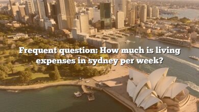Frequent question: How much is living expenses in sydney per week?