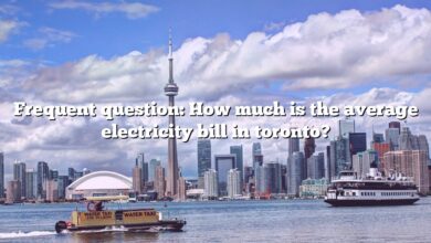 Frequent question: How much is the average electricity bill in toronto?