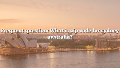 Frequent question: What is zip code for sydney australia?
