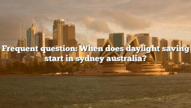 Frequent question: When does daylight saving start in sydney australia?
