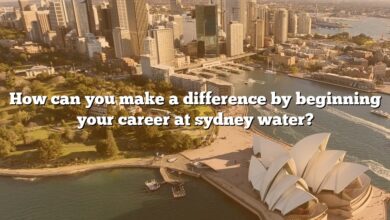 How can you make a difference by beginning your career at sydney water?