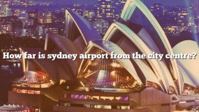 How far is sydney airport from the city centre?