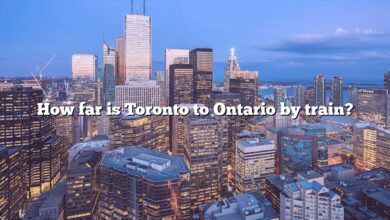 How far is Toronto to Ontario by train?