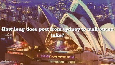 How long does post from sydney to melbourne take?