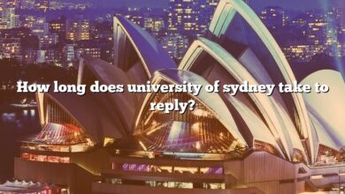 How long does university of sydney take to reply?