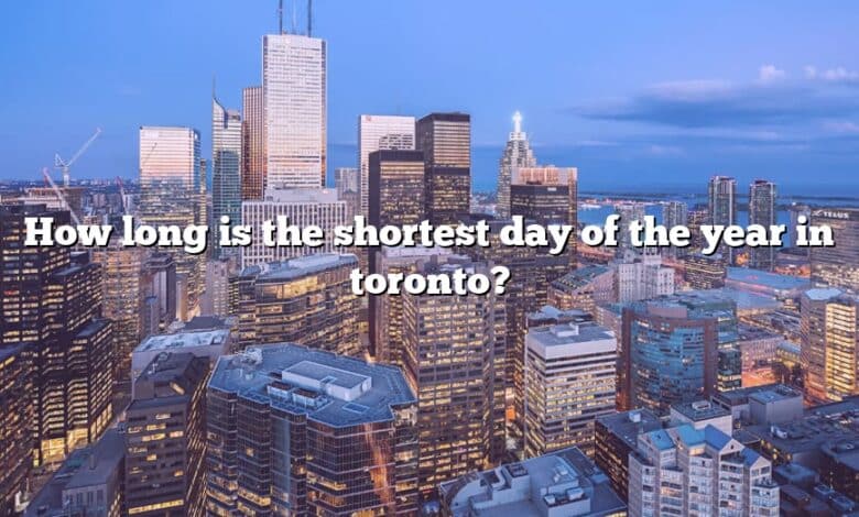 How long is the shortest day of the year in toronto?