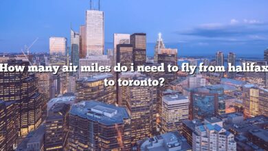 How many air miles do i need to fly from halifax to toronto?