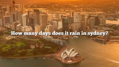 How many days does it rain in sydney?