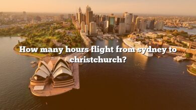 How many hours flight from sydney to christchurch?