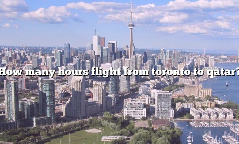 How many hours flight from toronto to qatar?