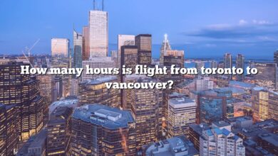 How many hours is flight from toronto to vancouver?