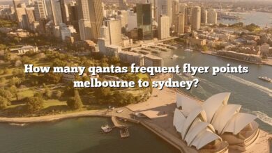 How many qantas frequent flyer points melbourne to sydney?