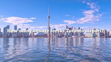 How many square feet is Toronto airport?