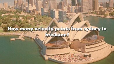 How many velocity points from sydney to brisbane?