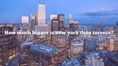 How much bigger is new york than toronto?