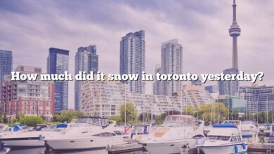 How much did it snow in toronto yesterday?