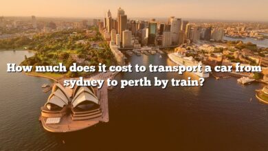 How much does it cost to transport a car from sydney to perth by train?