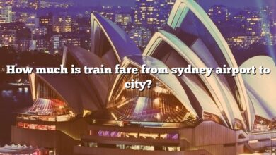 How much is train fare from sydney airport to city?