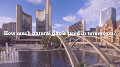 How much natural gas is used in toronto on?