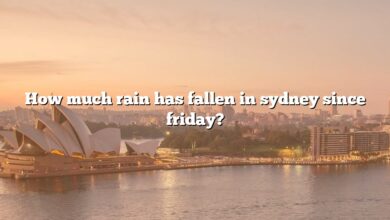 How much rain has fallen in sydney since friday?
