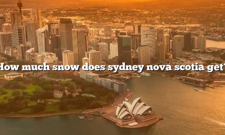 How much snow does sydney nova scotia get?