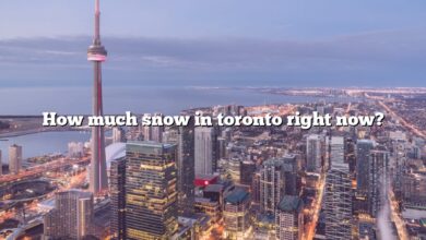 How much snow in toronto right now?