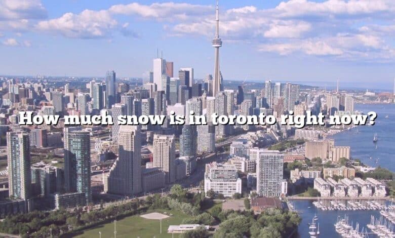 How much snow is in toronto right now?