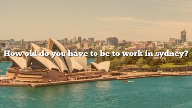 How old do you have to be to work in sydney?