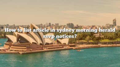 How to list article in sydney morning herald rsvp notices?