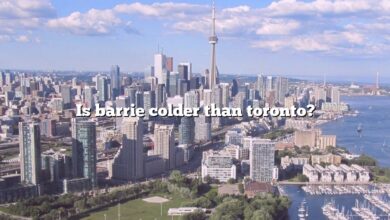 Is barrie colder than toronto?