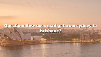 Question: How does mail get from sydney to brisbane?