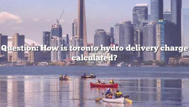 Question: How is toronto hydro delivery charge calculated?