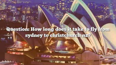 Question: How long does it take to fly from sydney to christchurch nz?