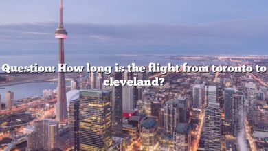 Question: How long is the flight from toronto to cleveland?