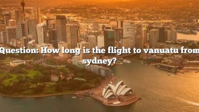 Question: How long is the flight to vanuatu from sydney?