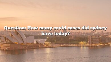 Question: How many covid cases did sydney have today?