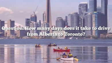 Question: How many days does it take to drive from Alberta to Toronto?