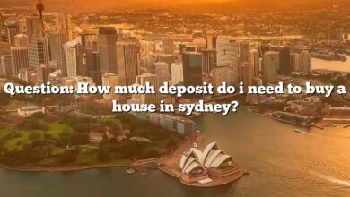 Question: How much deposit do i need to buy a house in sydney?