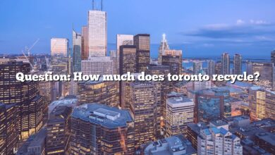 Question: How much does toronto recycle?