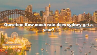 Question: How much rain does sydney get a year?