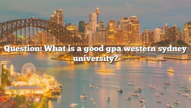 Question: What is a good gpa western sydney university?