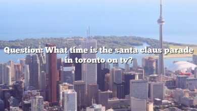 Question: What time is the santa claus parade in toronto on tv?
