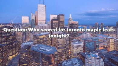Question: Who scored for toronto maple leafs tonight?