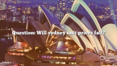 Question: Will sydney unit prices fall?