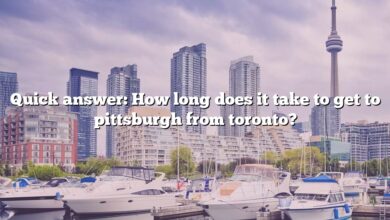 Quick answer: How long does it take to get to pittsburgh from toronto?