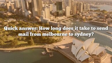 Quick answer: How long does it take to send mail from melbourne to sydney?