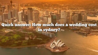 Quick answer: How much does a wedding cost in sydney?