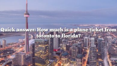 Quick answer: How much is a plane ticket from toronto to florida?